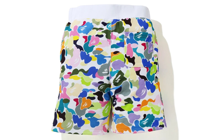 BAPE Multi Camo Sweat Shorts Unisex Colorful Athletic Fit Shorts. 1G80-153-009 圖 5