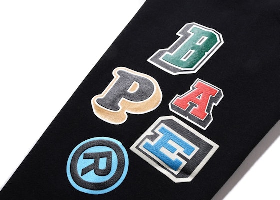 BAPE Multi Fonts Loose Fit Pullover Hoodie 'Black' Order BAPE Multi Fonts Loose Fit Pullover Hoodie 'Black'