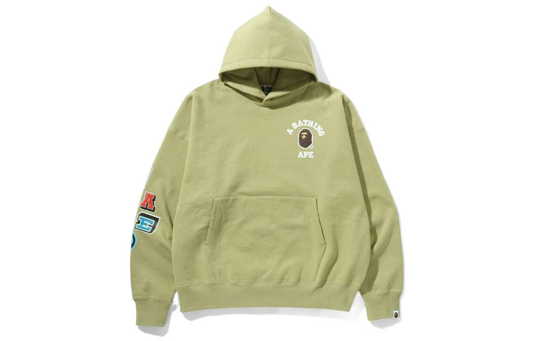 BAPE Multi Fonts Loose Fit Pullover Hoodie Alphabet Print 1I30-114-001