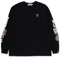 BAPE Multi Fonts Relaxed Fit Heavyweight L S Tee 'Black' BAPE Multi Fonts Relaxed Fit Heavyweight L S Tee 'Black'