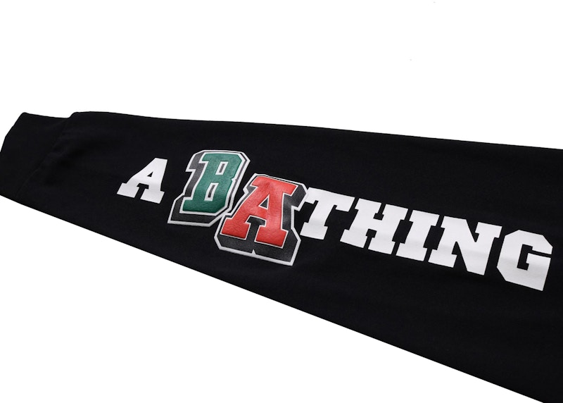 Order BAPE Kaos Panjang Multi Font Fit Santai Berat 'Black'