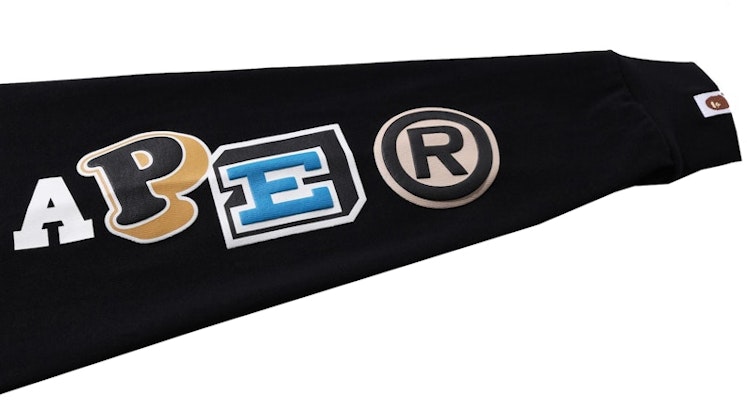 BAPE Multi Fonts Relaxed Fit Heavyweight L S Tee 'Black' Lookbook BAPE Multi Fonts Relaxed Fit Heavyweight L S Tee 'Black'