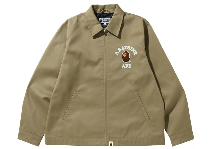 BAPE Multi Fonts Relaxed Fit Zip Jacket 'Beige' 圖 2