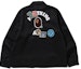Buy BAPE Multi Fonts Jaket Zip Fit Santai 'Hitam'