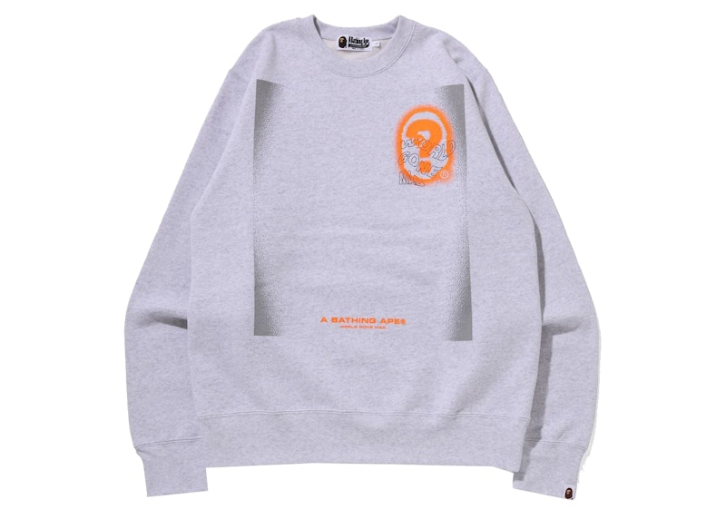 BAPE Multi Graphic Crewneck 'Gray'