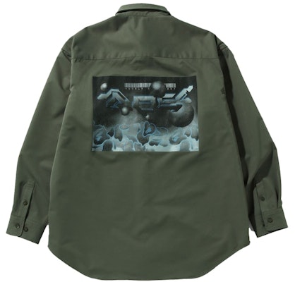 BAPE Multi Graphic Loose Fit Shirt 'Olive' Order BAPE Multi Graphic Loose Fit Shirt 'Olive'