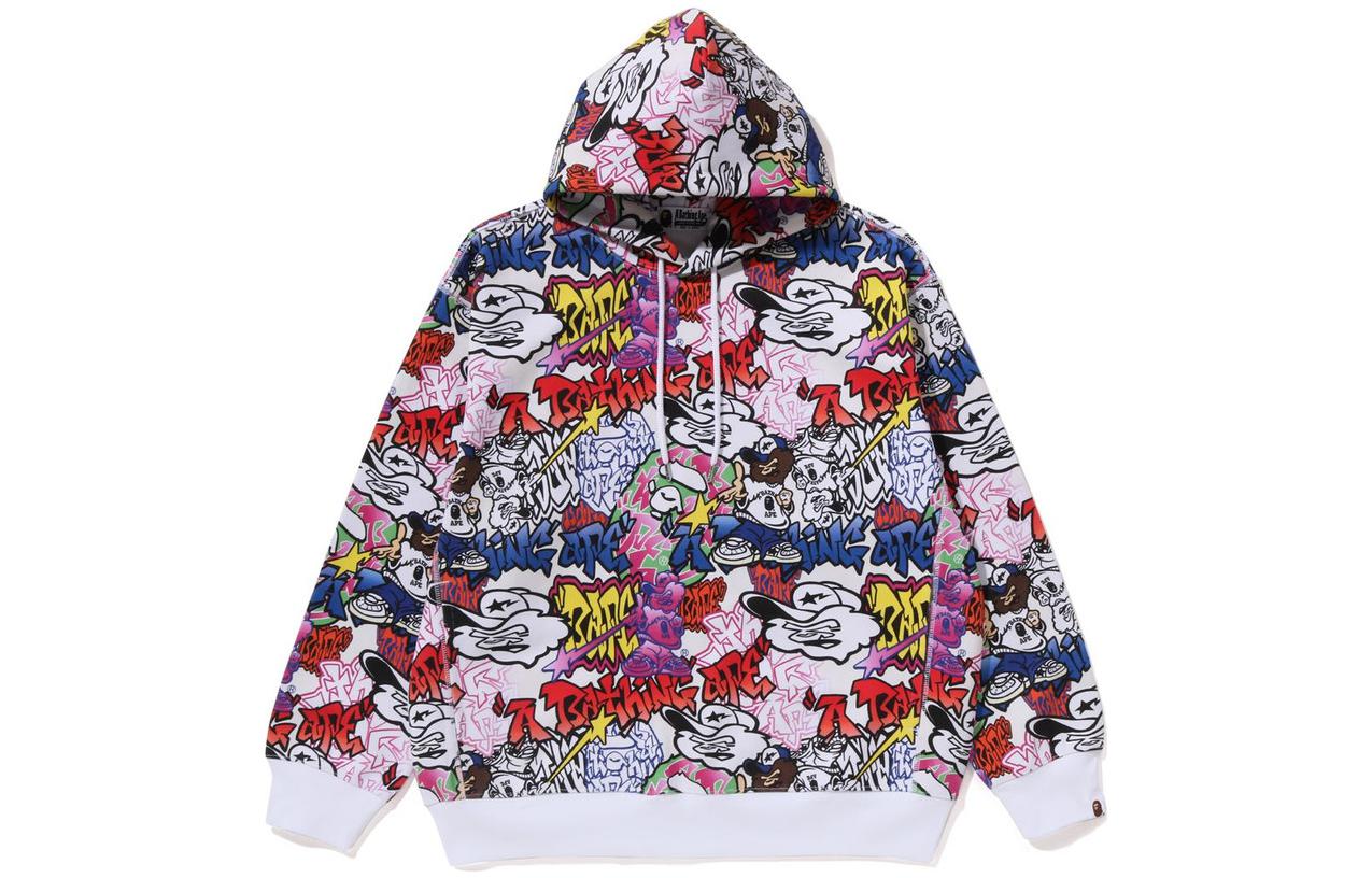 BAPE Multicolor Hoodie with All-Over Print Design 1J70-114-002