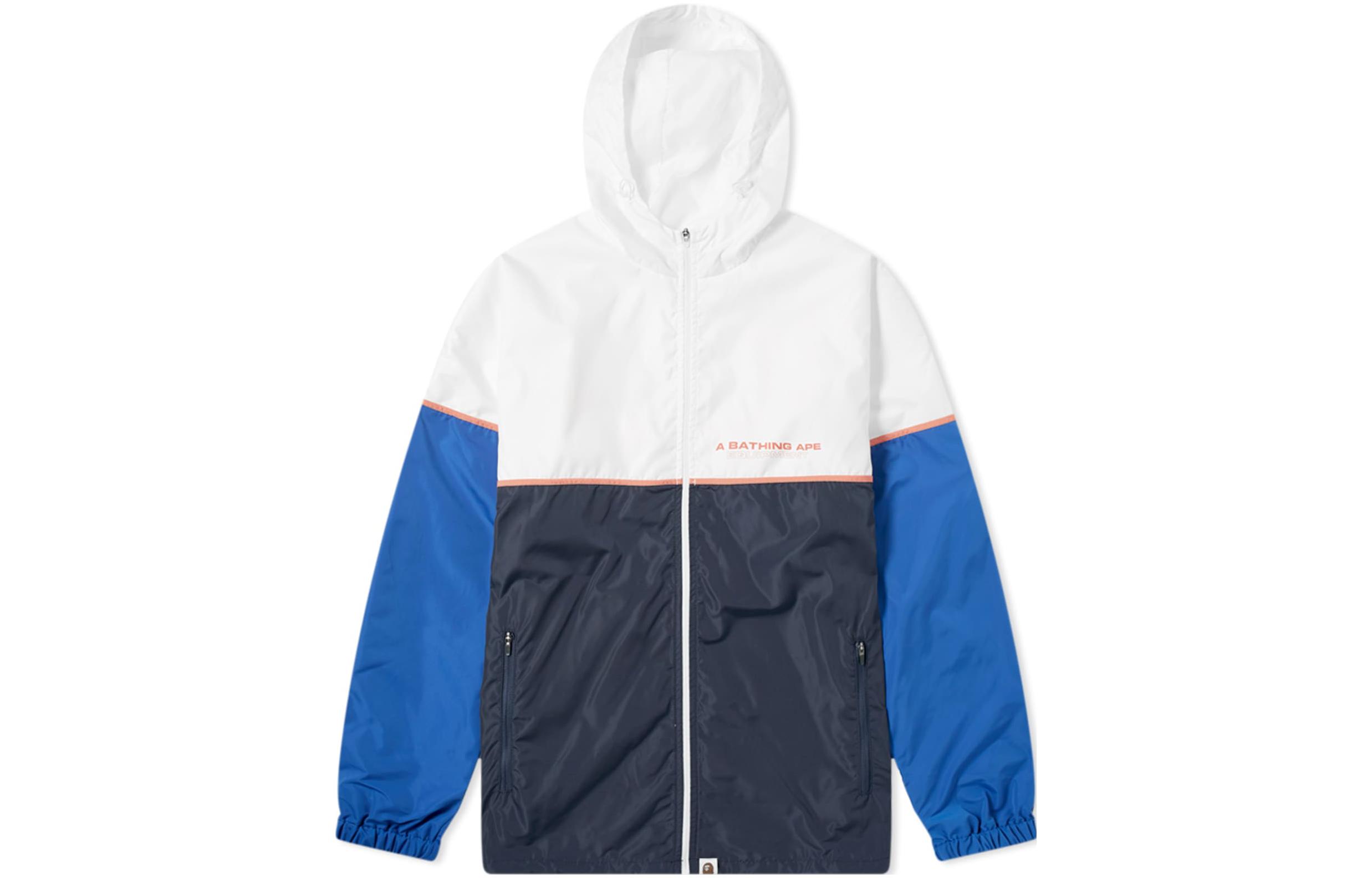 BAPE Navy Blue Patchwork Hoodie Jacket Unisex 1f30140012