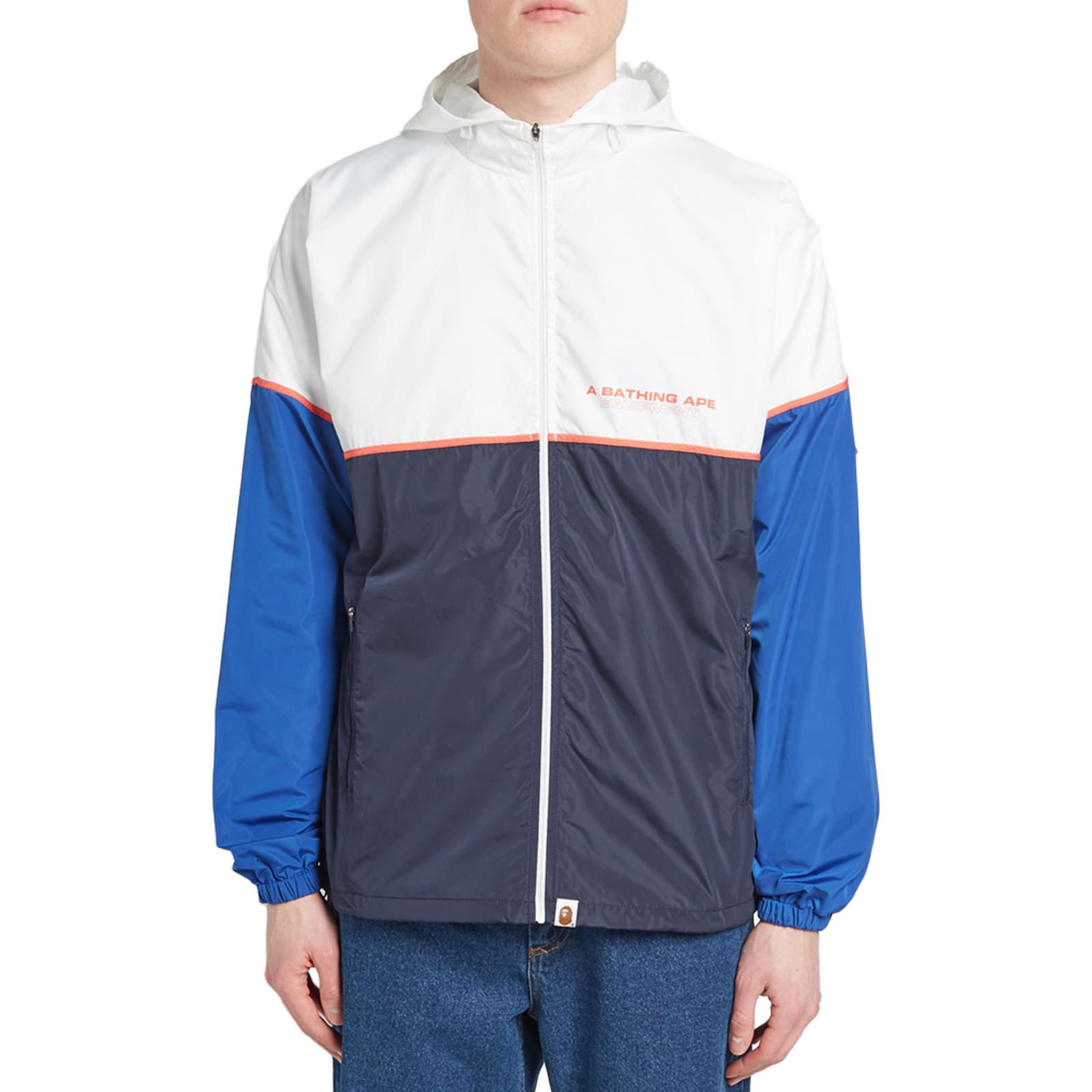 BAPE Navy Blue Patchwork Hoodie Jacket Unisex 1f30140012 圖 3