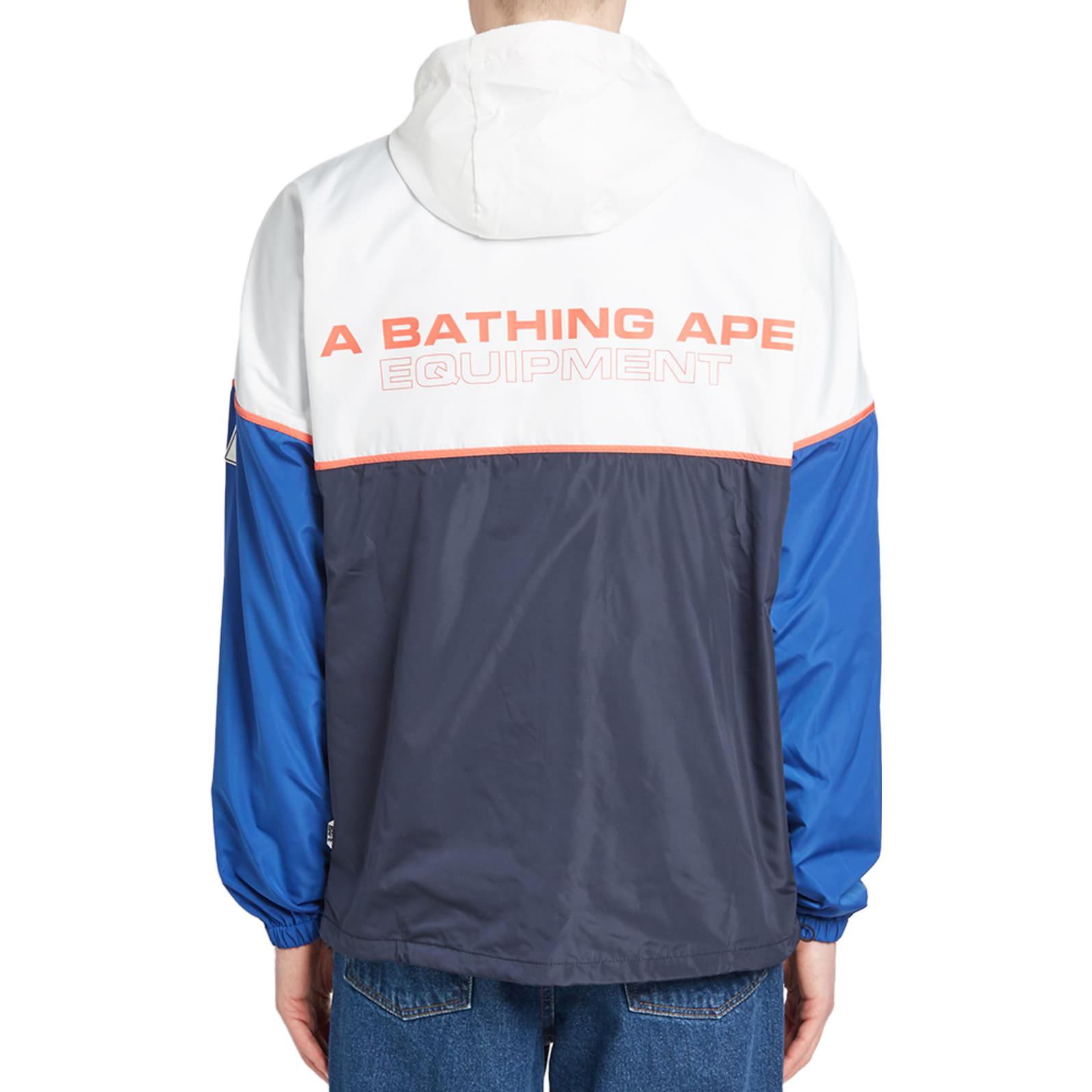 BAPE Navy Blue Patchwork Hoodie Jacket Unisex 1f30140012 圖 4