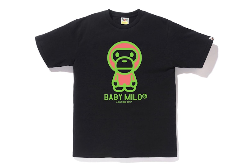 BAPE Neon Baby Milo Tee Black/Yellow