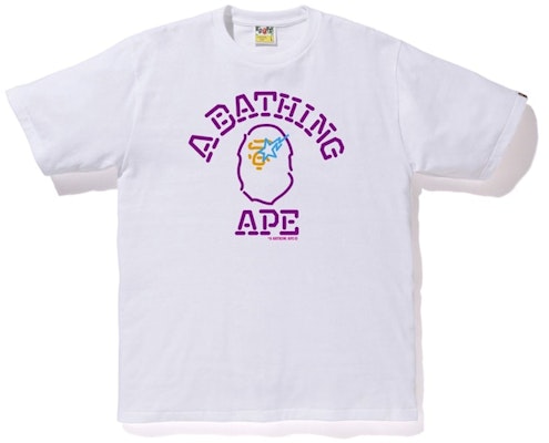 Camiseta BAPE Neon Sign College Blanca Buy Camiseta BAPE Neon Sign College Blanca