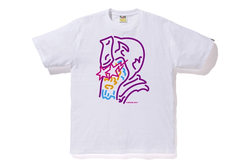 BAPE Neon Sign General Tee White