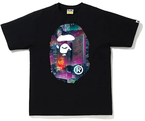 BAPE 霓虹東京大猿頭黑色T恤 Buy BAPE 霓虹東京大猿頭黑色T恤