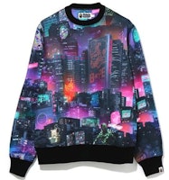 BAPE Neon Tokyo Crewneck Sweatshirt 1G30-113-015 BAPE Neon Tokyo Crewneck Sweatshirt 1G30-113-015