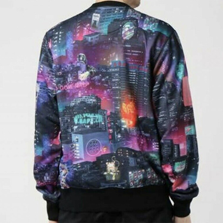 Shop BAPE Neon Tokyo Crewneck Sweatshirt〡Sweater Neon Tokyo BAPE 1G30-113-015