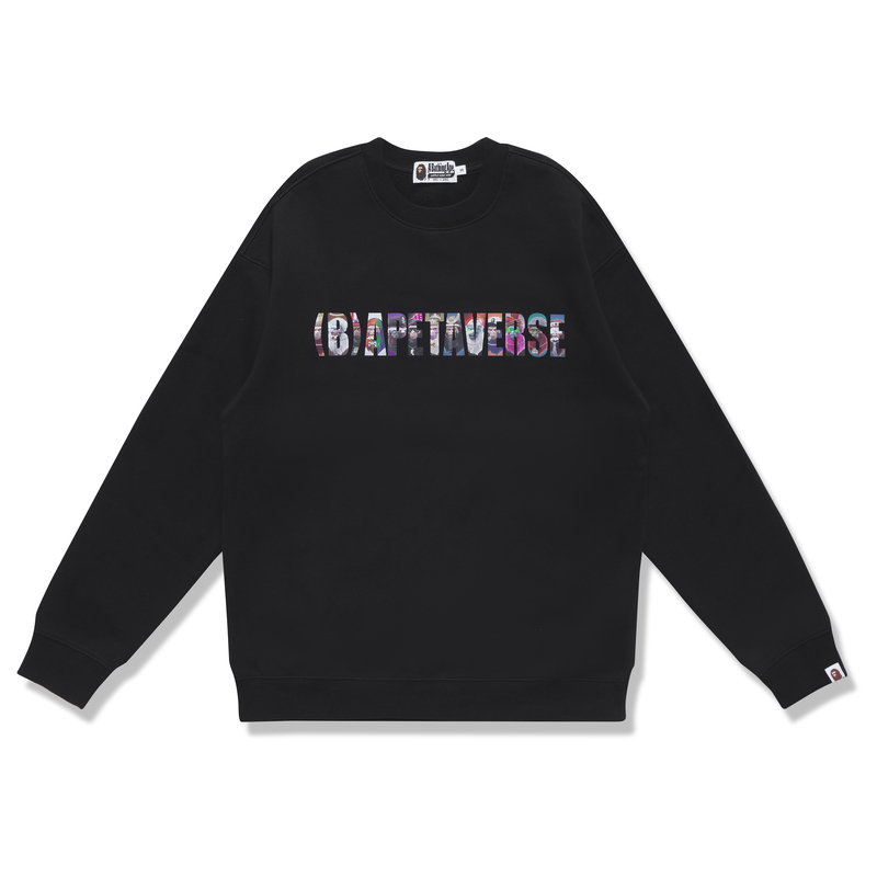 BAPE NFT Ape Universe Letter Print Pullover Crewneck Sweatshirt 0ZXSWMVSBJP3J
