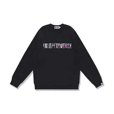 BAPE NFT Ape Universe Letter Print Pullover Crewneck Sweatshirt 0ZXSWMVSBJP3J
