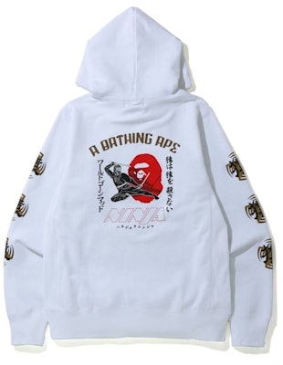 Hoodie Pullover BAPE Ninja Putih Order Hoodie Pullover BAPE Ninja Putih