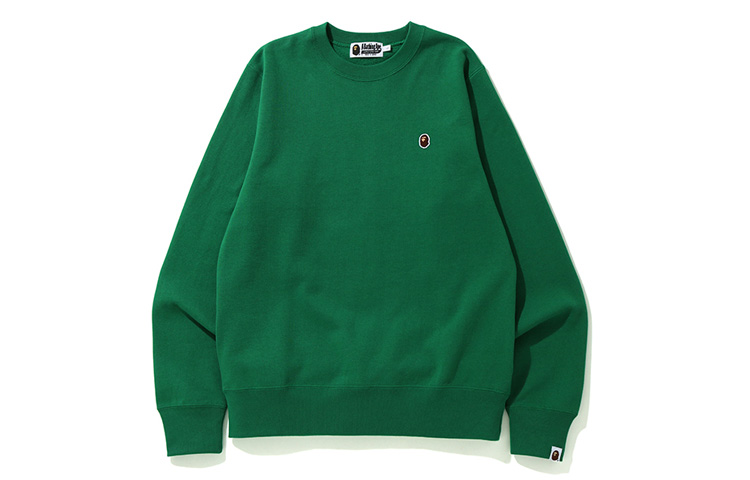 BAPE One Point Crewneck Ape Embroidery Unisex Sweatshirt 0ZXSWM113018E