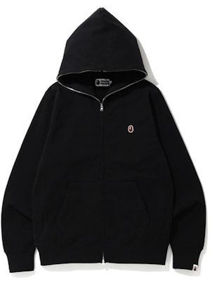 BAPE One Point Full Zip Hoodie Black Buy BAPE One Point Full Zip Hoodie Black
