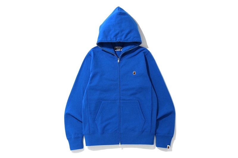 Buy BAPE Hoodie Biru Full Zip One Point