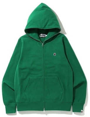 Hoodie BAPE One Point Penuh Zip Hijau Buy Hoodie BAPE One Point Penuh Zip Hijau