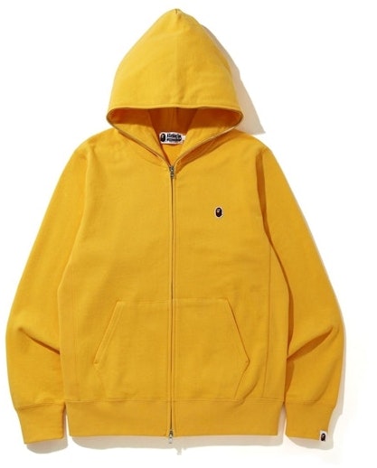 bape-one-point-full-zip-hoodie-yellow