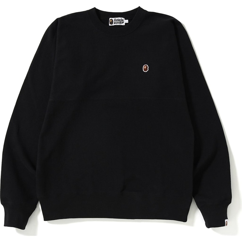 Buy ベイプ ワンポイントMIXカモ ビッグロゴ クルーネック 黒
