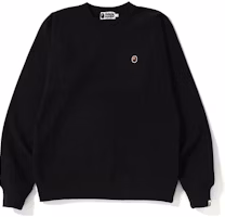 Bape One Point Mix Camo Big Logo Crewneck Black Bape One Point Mix Camo Big Logo Crewneck Black