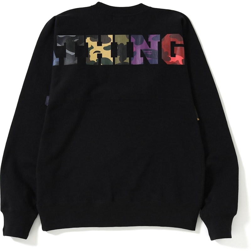 Order ベイプ ワンポイントMIXカモ ビッグロゴ クルーネック 黒
