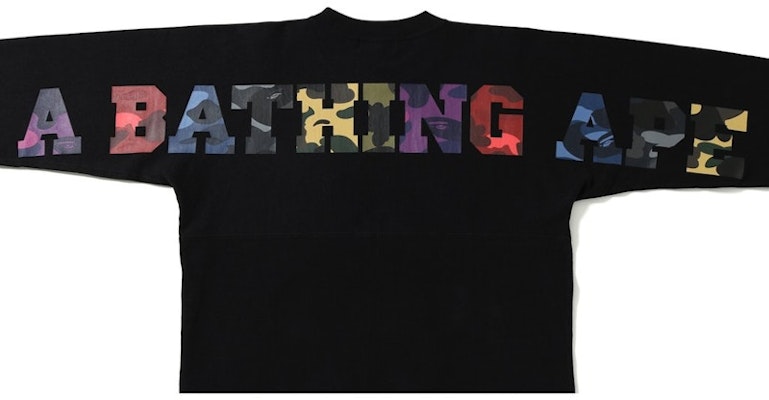 Bape One Point Mix Camo Big Logo Crewneck Black Lookbook Bape One Point Mix Camo Big Logo Crewneck Black