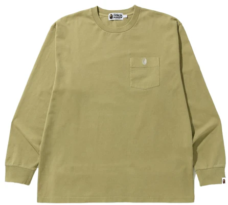 BAPE Overdye One Point Pocket Relaxed Fit L S Tee 'Beige' Buy BAPE Overdye One Point Pocket Relaxed Fit L S Tee 'Beige'