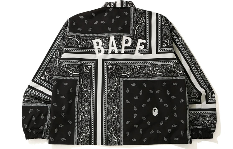 BAPE Paisley Printed Casual Coaches Jacket for Men 1G70-140-010