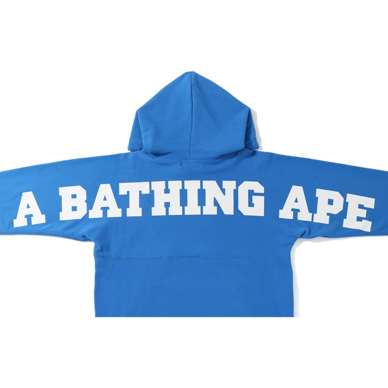 Bape Pastel Color Big Logo Wide Pullover Hoodie Blue 圖 2