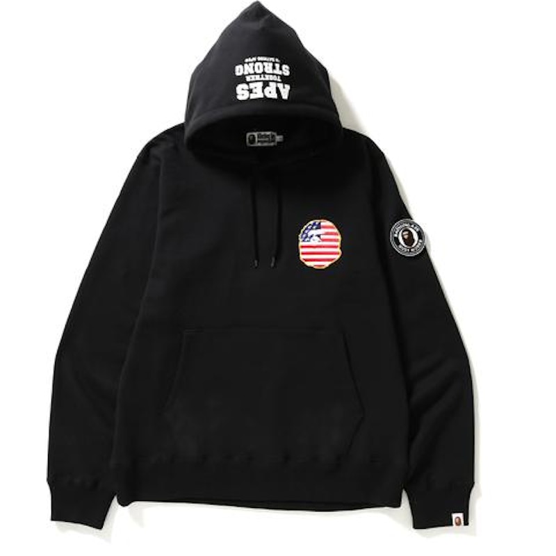 Buy BAPE Patch Pullover Hoodie Black