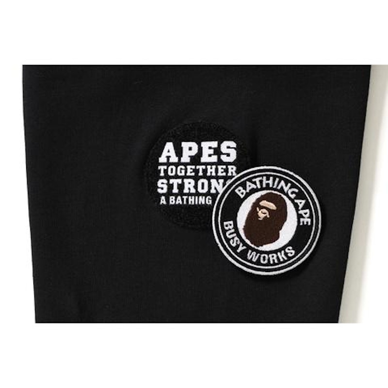 BAPE Patch Pullover Hoodie Black 圖 4