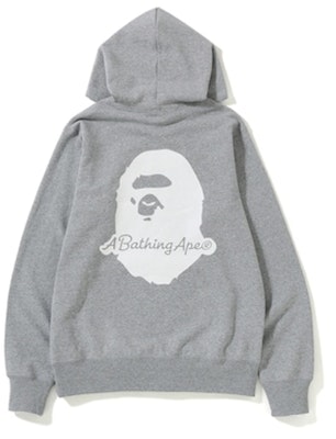 BAPE Patch Hoodie Abu-Abu Pullover Buy BAPE Patch Hoodie Abu-Abu Pullover