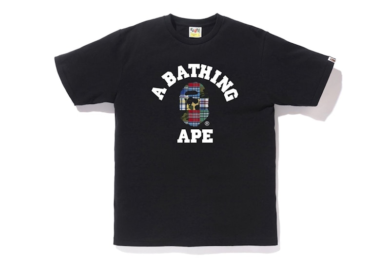 BAPE Patchwork College Tee Black