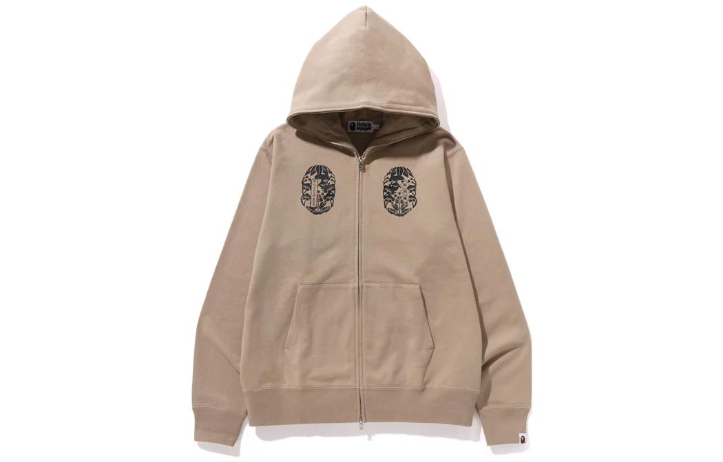 BAPE Pattern Full-Zip Hoodie Long Sleeve 1J72-115-015