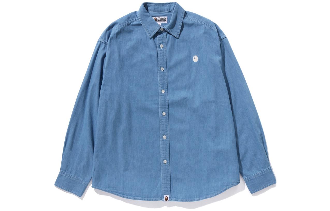 Shop BAPE 迷彩圖案長袖襯衫男款。 1J80-131-055