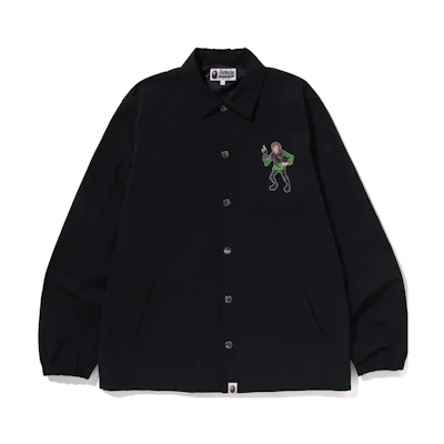 BAPE Patterned Logo Print Long Sleeve Button-Up Jacket Men 1J30-140-010