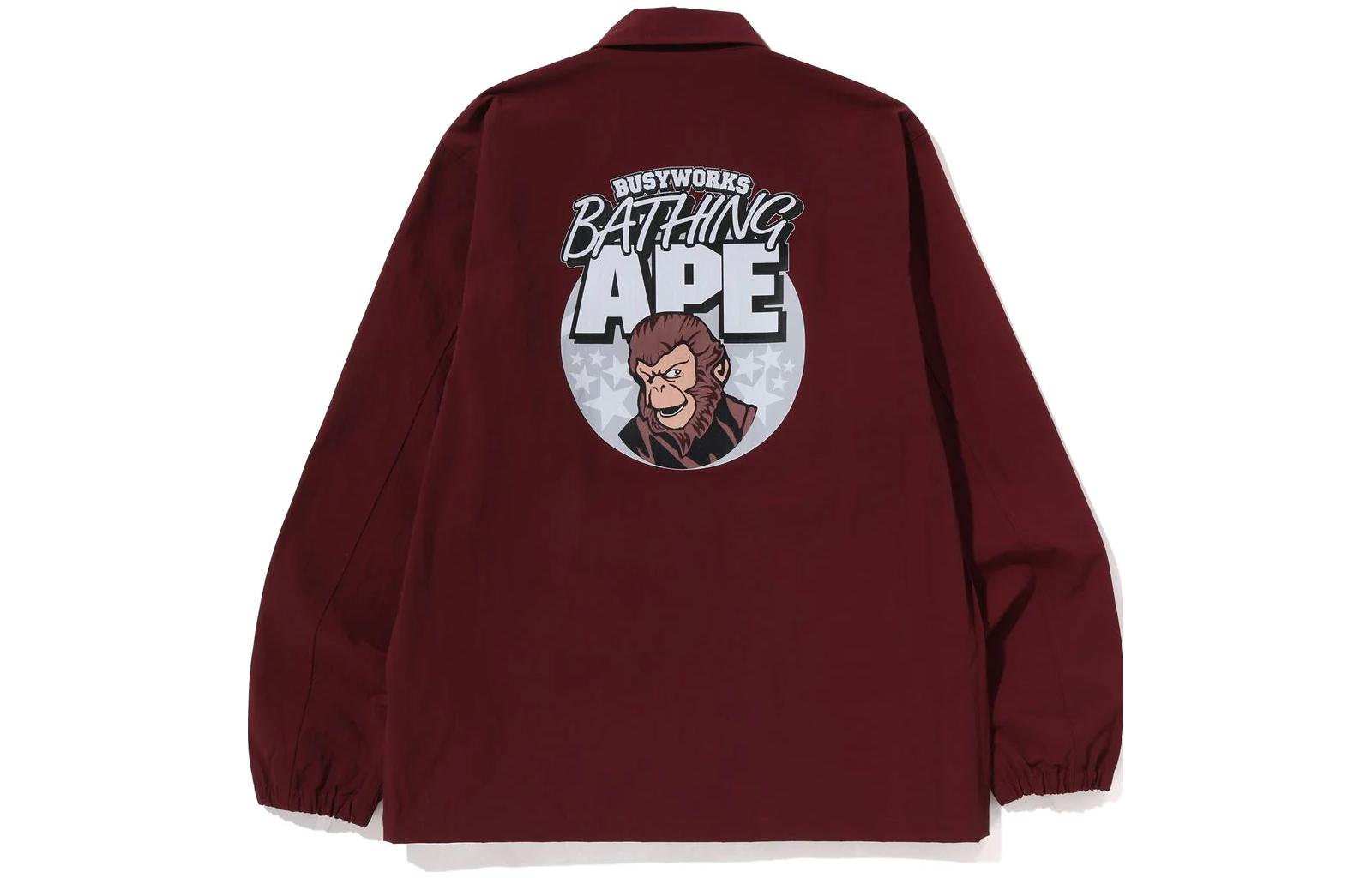 BAPE Patterned Logo Print Long Sleeve Button-Up Jacket Men 1J30-140-010 圖 3