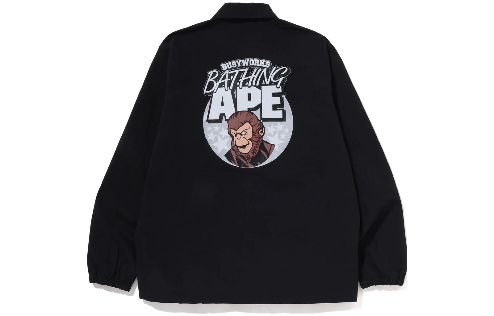 BAPE Patterned Logo Print Long Sleeve Button-Up Jacket Men 1J30-140-010 圖 5