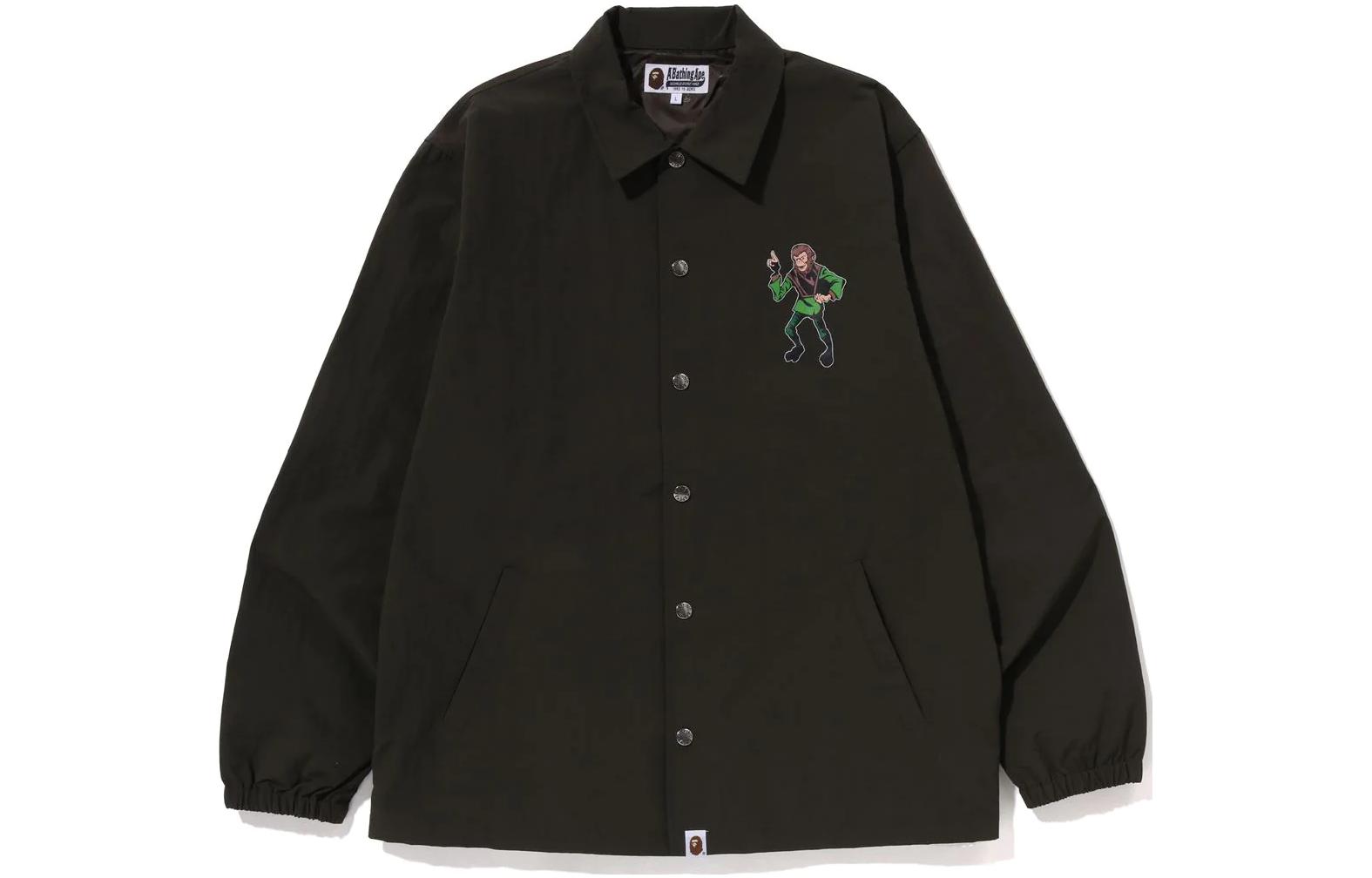 BAPE Patterned Logo Print Long Sleeve Button-Up Jacket Men 1J30-140-010 圖 6