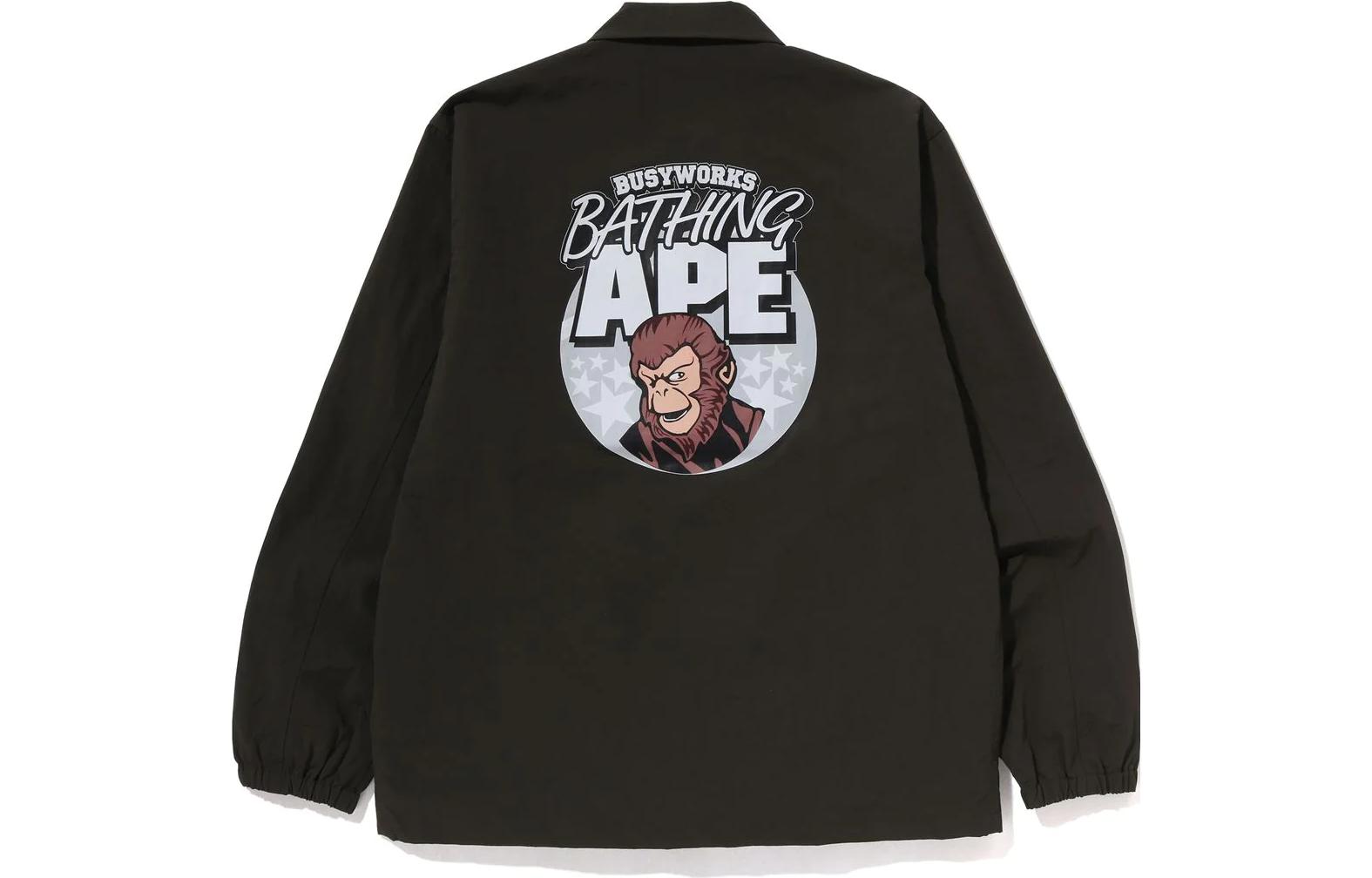 BAPE Patterned Logo Print Long Sleeve Button-Up Jacket Men 1J30-140-010 圖 7