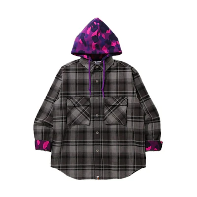 BAPE Plaid Hooded Casual Jacket for Men 1G70-140-005