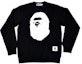 Buy BAPE Premium Happy New Year Ape Head Logo Crewneck (SS22) Black