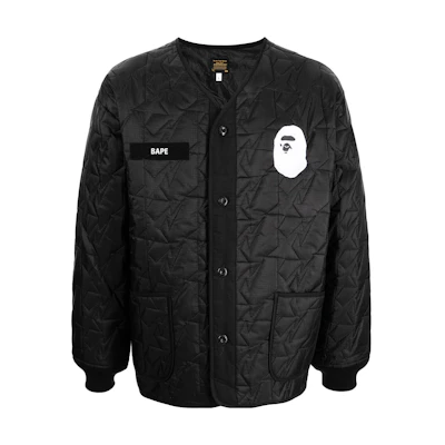 BAPE Printed Logo Casual Straight Long-Sleeve Jacket for Men 001LJH801007M
