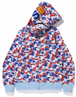 Bape PSG Shark Full Zip Hoodie Blue Bape PSG Shark Full Zip Hoodie Blue